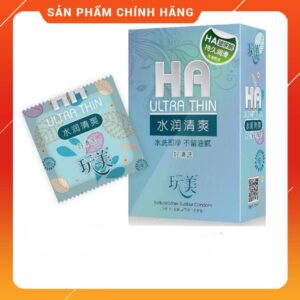 Bao Cao Su HA Utrathin Nội Địa Trung Mỏng Nhiều Nước Dùng Thích-Hộp 100