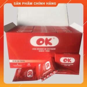 Bao cao su Ok Đỏ Classic 3S-hộp 144 cái