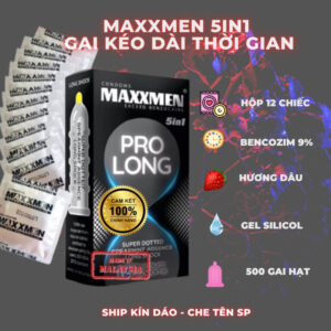 Bao Cao Su MAXXMEN PRO LONG Siêu Gân Gai Siêu Mỏng Kéo Dài Thời Gian Quan Hệ