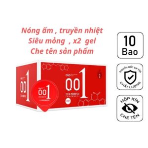 Bao Cao Su OLO 001 Siêu Mỏng Kéo Dài Thời Gian 52mm Hộp 10 Cái Chính Hãng