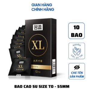 Bao Cao Su XL Size Lớn 55mm-Hộp 10 chiếc