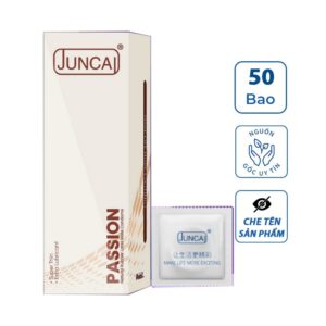 Bao cao su JUNCAI HA Ultrathin hộp 50 cái, bao cao su gia đình, khách sạn siêu mỏng nhiều gel