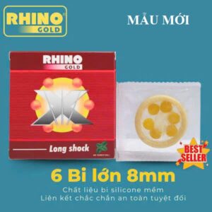 Bao cao su Rhino GOLD (X-Men) Siêu mỏng Gắn Bi Tăng Khoái cảm