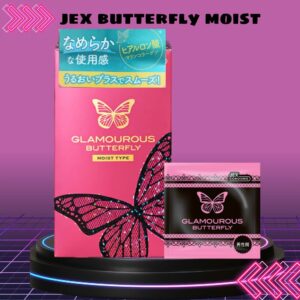 Bao cao su Jex Glamourous Butterfly Moist Type hộp 12c siêu mỏng nhiều gel