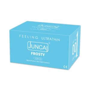 Bao cao su Juncai xanh biển siêu mỏng, gân gai đặc biệt, nhiều gel mát lạnh 0.01 mm cao cấp