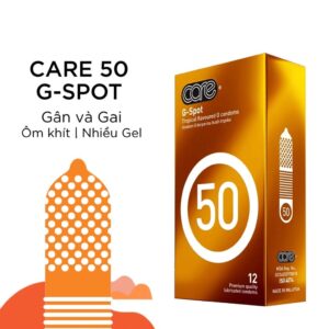 Bao Cao Su Gai Và Gân CARE 50 nhiều gel bôi trơn-siêu mỏng-hương dứa rừng