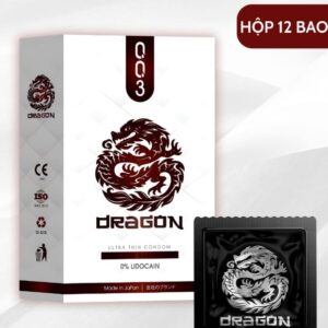 Bao Cao Su Dragon White 003 Ultra Thin Condom Siêu Mỏng 10% Lidocain-hộp 12c