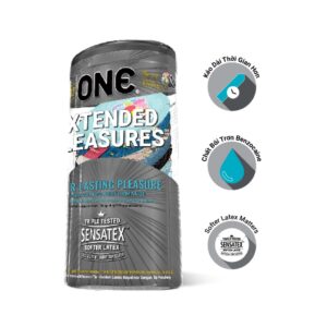 Bao Cao Su ONE-One Extended Pleasures kéo dài thời gian, nhiều gel size 53mm Hộp 12c