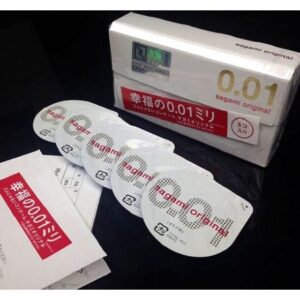 Bao Cao Su Sagami 0.01 Nội Địa Nhật Bản (Hộp 5 Chiếc) Che Tên Sản Phẩm