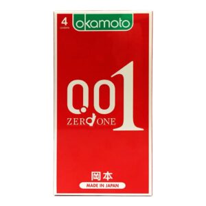 Bao Cao su Okamoto 0.01 PU Siêu mỏng Truyền Nhiệt Nhanh Hộp 4 Cái