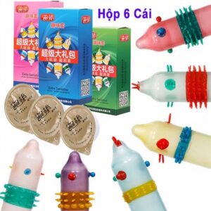 Bao cao su GAI BI Extra Sensitive Runbo TĂNG KHOÁI CẢM Siêu mỏng,nhiều Gel,hộp 6c
