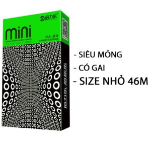 Bao cao su HBM Mini Xanh, bcs size nhỏ, siêu mỏng, Gai
