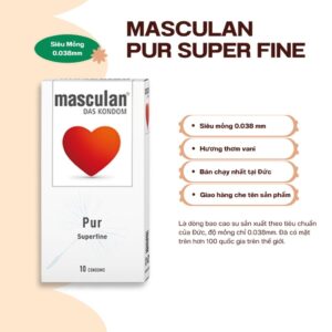 Bao cao su Masculan siêu mỏng Pur Superfine thơm mùi vani