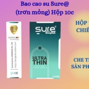 Bao cao su SURE@ DONGKUK ULTRATHIN trơn mỏng-Hộp 10c