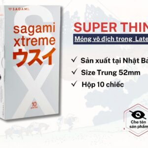 Bao cao su Sagami Xtreme-Superthin-bcs mỏng-kéo dài thời gian-Hộp 10c
