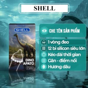 Bao cao su Shell Dino Apato-Hộp 1 vòng 12 bi lớn+1 bao Shell Performax Hộp 2c