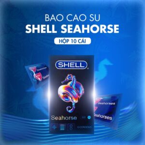 Bao cao su Shell Seahorse kéo dài thời gian - Hộp 10 cái SHELL
