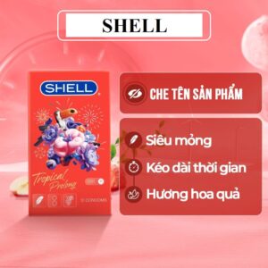 Bao cao su Shell Tropical Prolong kéo dài thời gian, hương hoa quả nhiệt đới-Hộp 10 cái SHELL